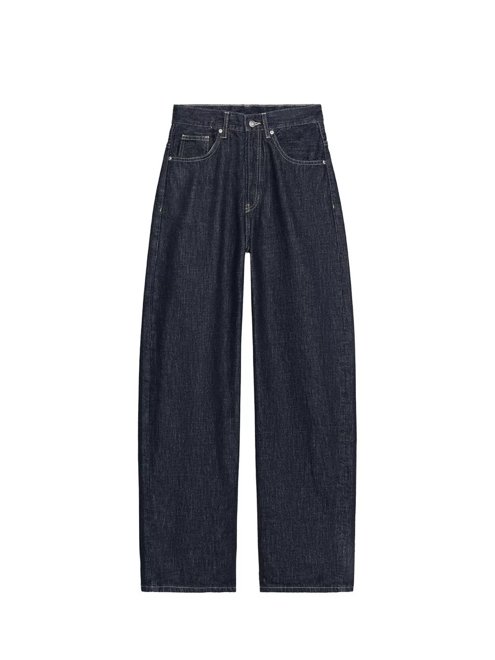 ZARA NWOT TRF HIGH WAIST STRAIGHT LEG JEANS WITH LOOP